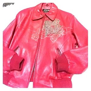 Red pelle pelle coat